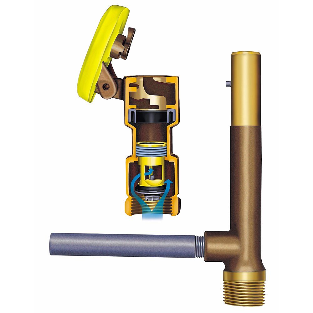 Quick coupling valve cutaway