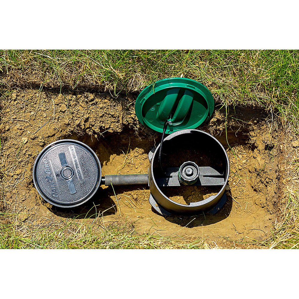 Rain Bird LG3HE In-ground sprinkler with Click-n-Go Hose Connect after installation