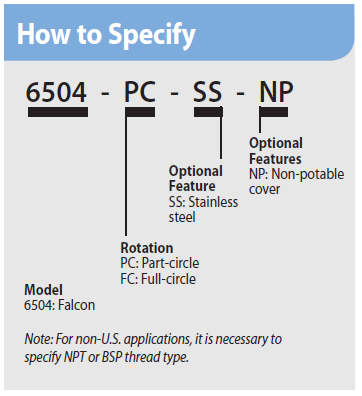 6504 Falcon How to Specify