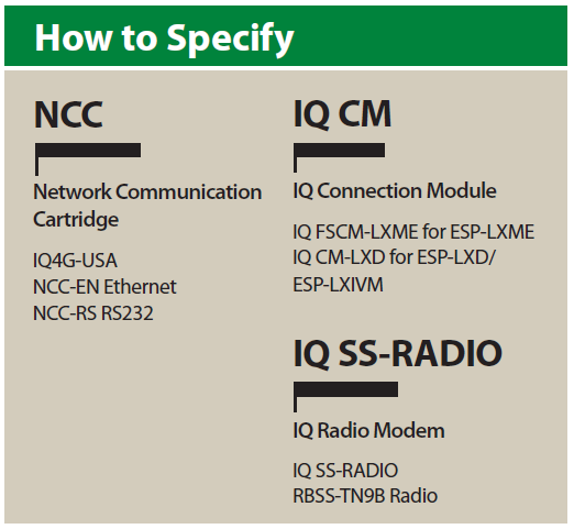 NCC Network Communication Cartridge How to Specify