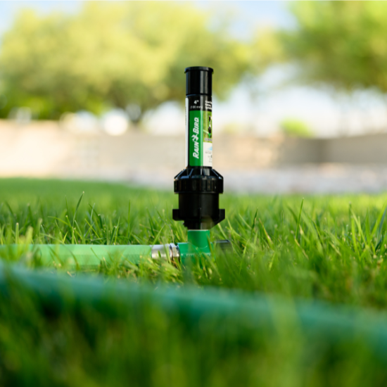 Rain Bird 32SA Rotor Sprinkler on a Spike in the grass
