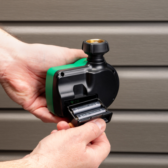 adding batteries to the Simple-Set Hose End Timer